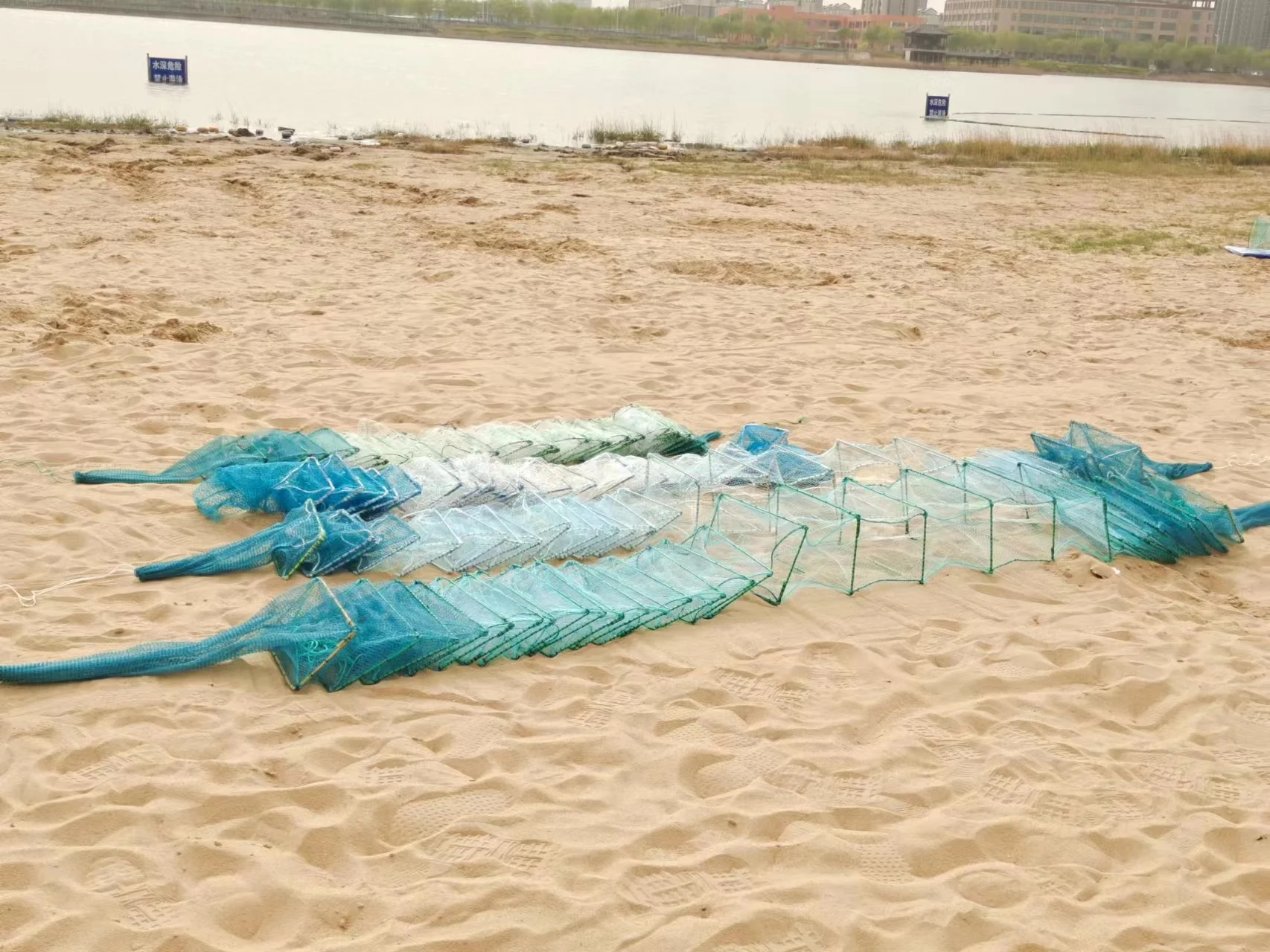 Manufacturer fyke nets for sale/fyke trap/fyke fishing net Folding Crab Cage Greatwall Long Fishing Bait Trap