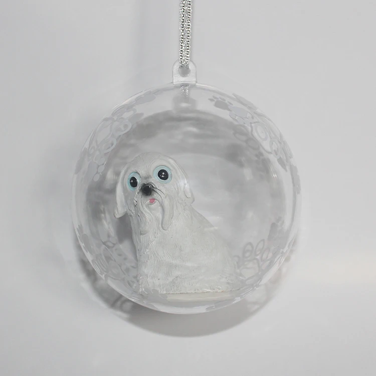 Hot Selling Transparent Plastic Sphere 4.5-8cm Openable Hanging Acrylic Clear Hollow Plastic Sphere Christmas Ornament Balls