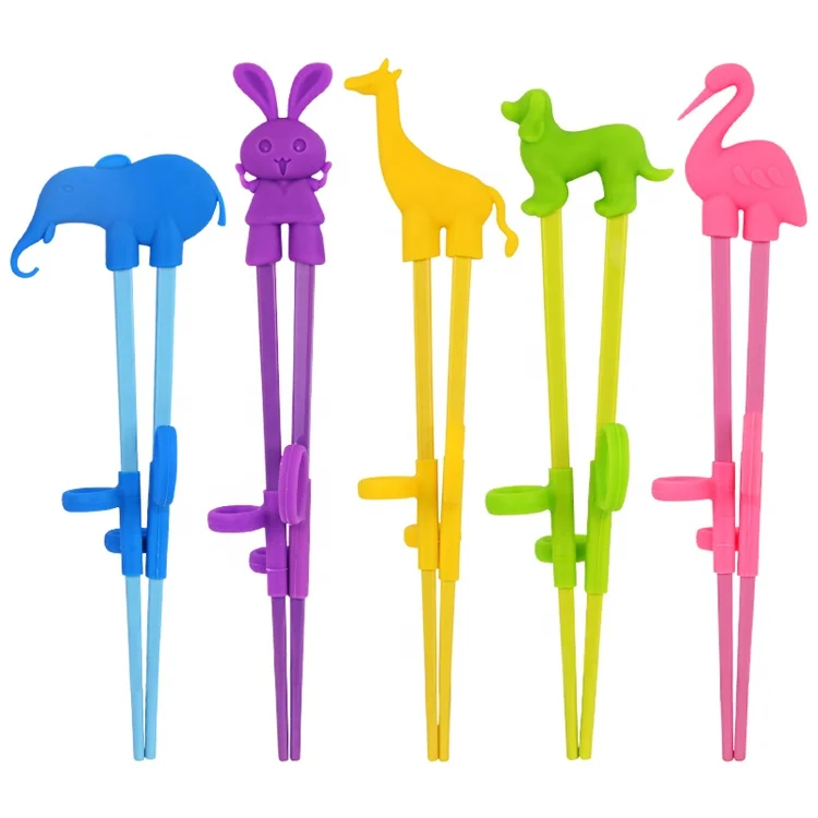 
Long Time Use Food Grade Melamine And Silicone Kids Training Chopsticks 