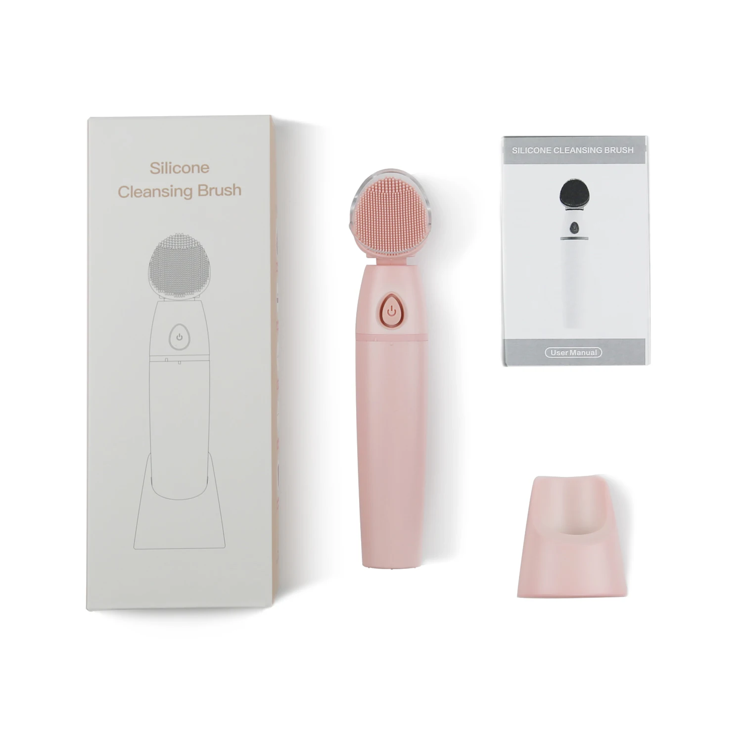Global Custom Deep Pore Cleansing Face Cleansing Brush Silicone Exfoliation Ultrasonic Silicone Facial Sonic Cleansing Brush