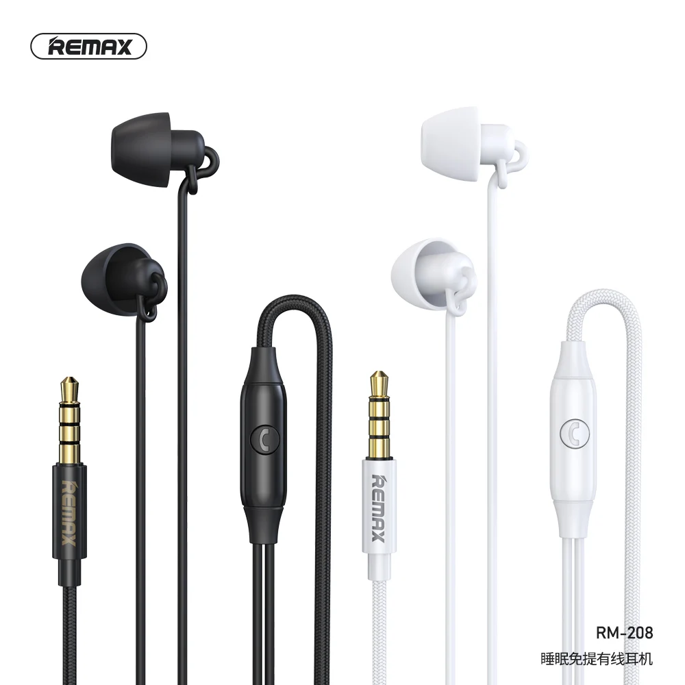 
Remax RM-208 Hi-fi stereo headphones Music Earbuds with Microphone 