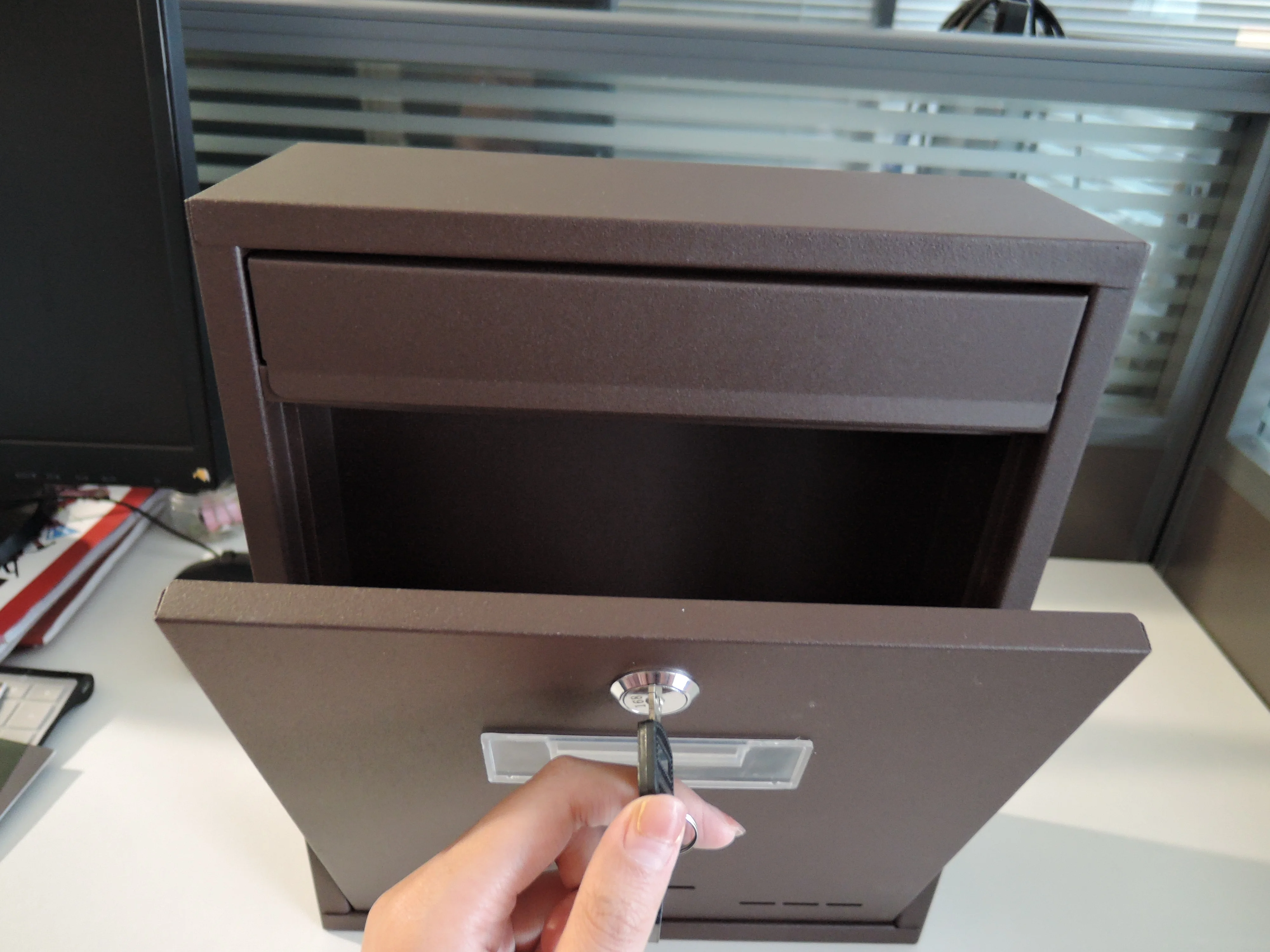 Practical Home Mail Box With A Stylish Orange Grain Surface And Multiple Colors To Choose