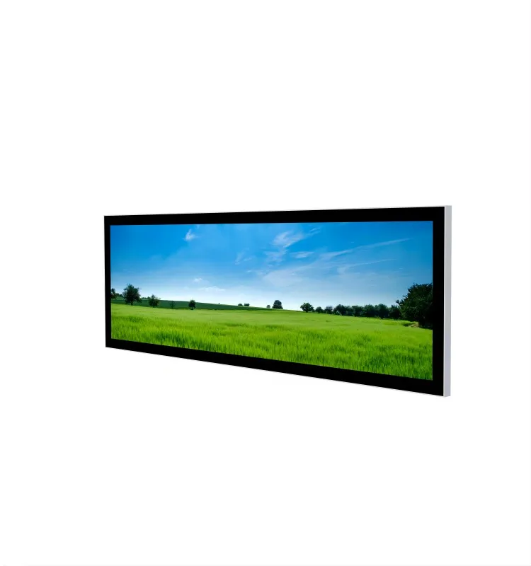 42 Inch Screen Stretched Bar Shelf Head Lcd Advertising Display Screen for Shopping Mall Retail Stores