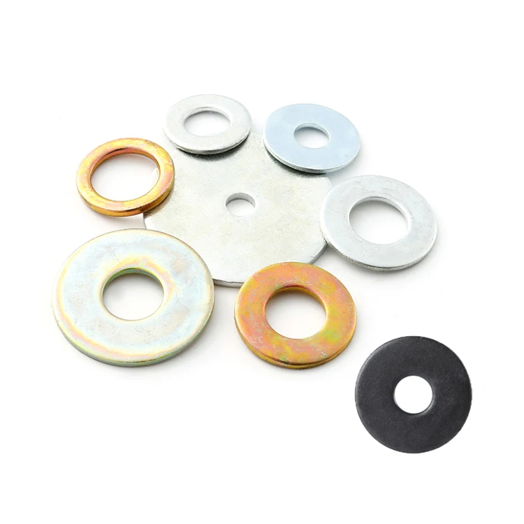 Custom copper carbon steel zinc colored metal flat round washer