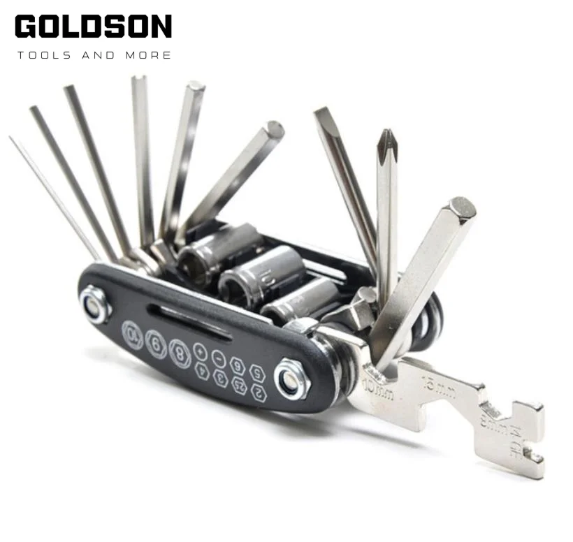 16 in 1 mountain portable multi function bicycle cycling repair kit bike tools