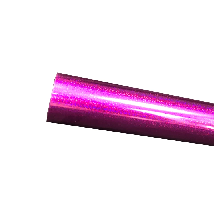 Good Quality Purple Glitter Heat Transfer Vinyl Holographic VINYL FILM Easyweed Thermal High Density Flex Material for Cricut