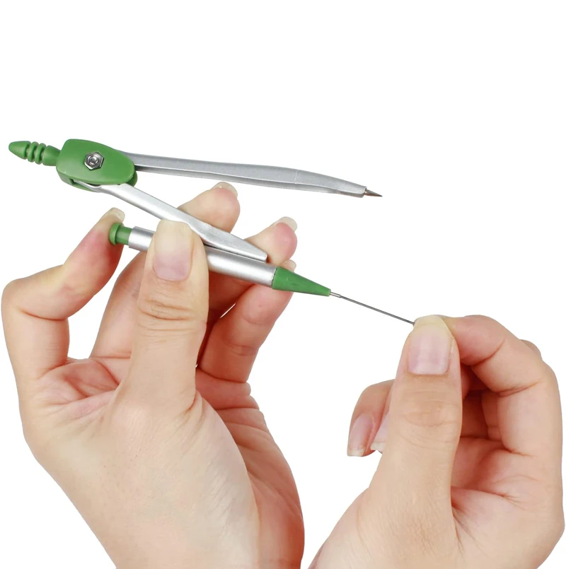 Office school supplies multifunctional geometric ruler kits easer drawing compass ruler set for kids students with storage box