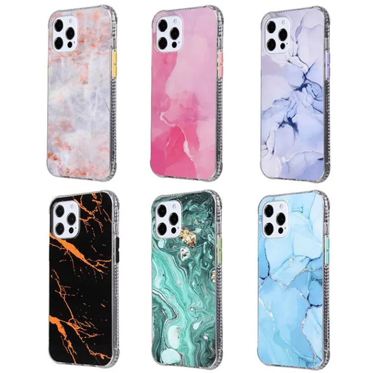 
Marble Phone Case For iPhone 12 Pro 11 Pro Max X XS Max XR 8 7 6 Plus Dream Shell Pattern Phone Cases Shockproof Back Cover 