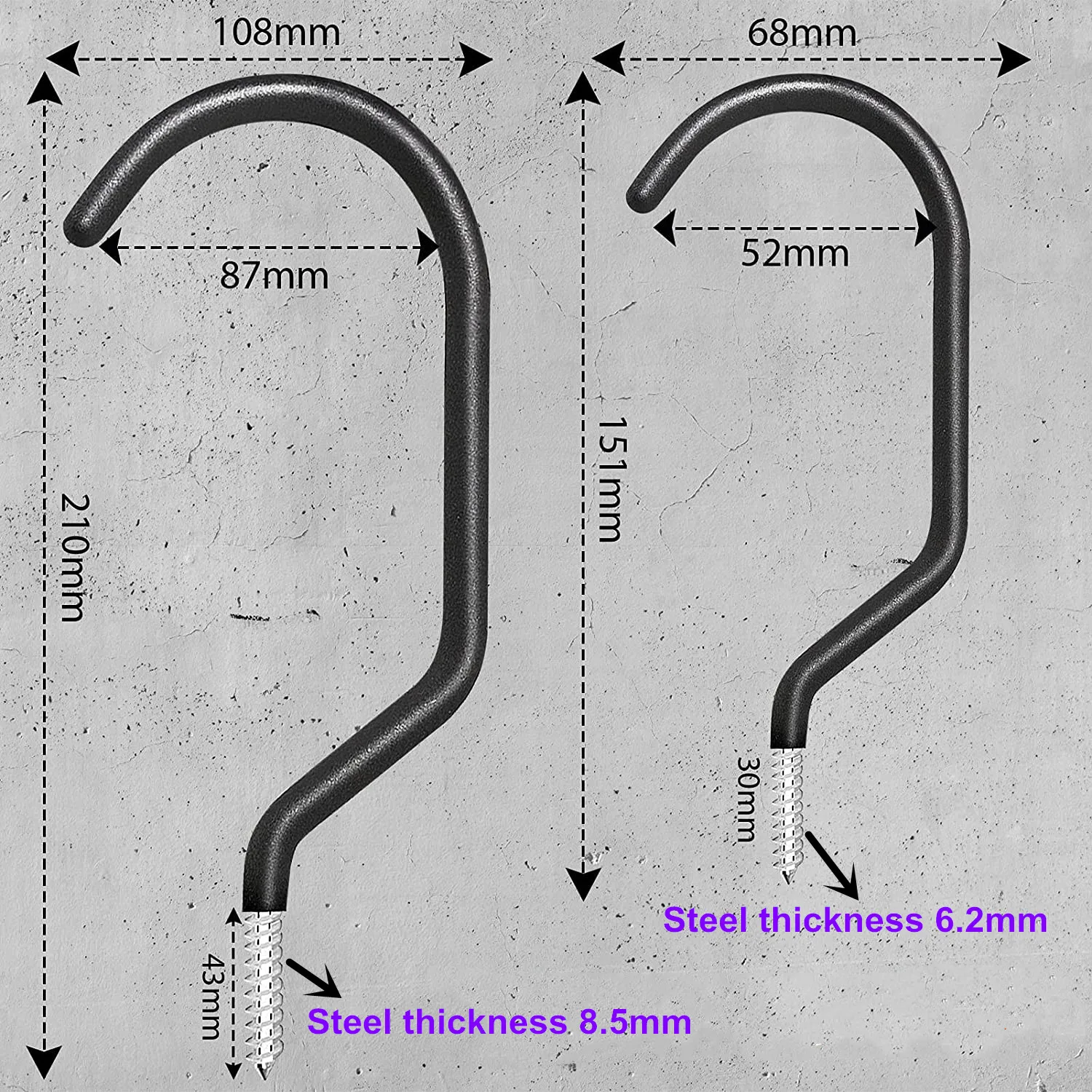 Factory direct heavy garage hook support 10KG