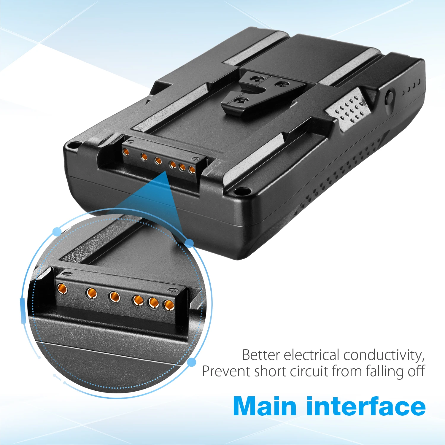 Independent 5V/2.1A USB Output 6600mAh 95Wh 14.8V V Mount V-Lock Camera Battery With D-tap Charger