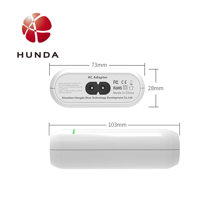  HUNDA Заводская поставка 4 usb настольное зарядное устройство с подставкой для зарядного устройства au eu uk us plug 66W Быстрое