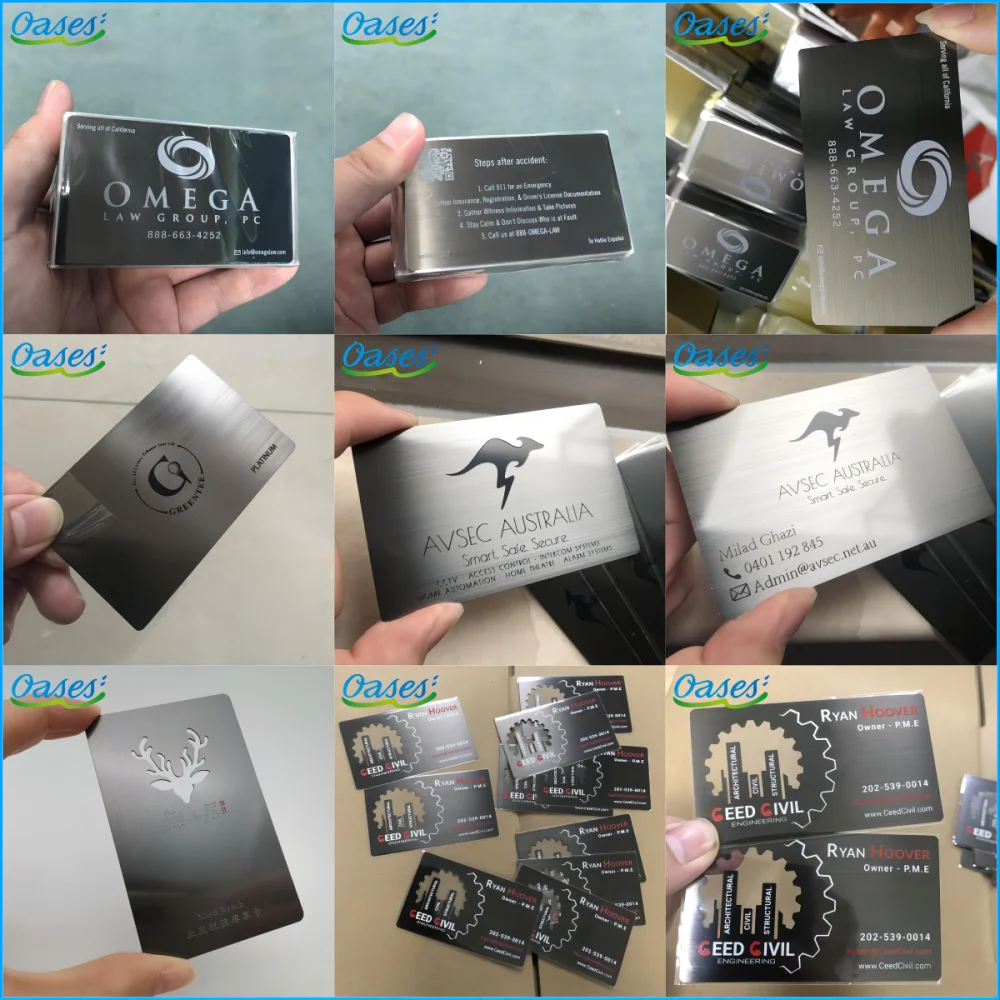 Gunmetal Business Cards