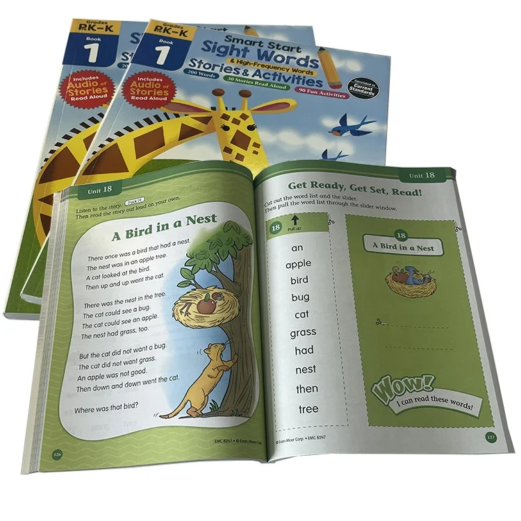 Cheap Price Custom Kindergarten Book Printing Service School Educational Homework Exercise Teaching Textbook Print