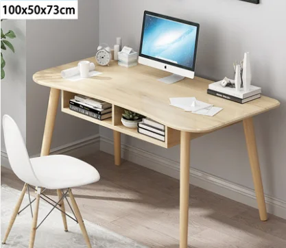 simple type wooden material oval shape living room coffee table console table computer study desk