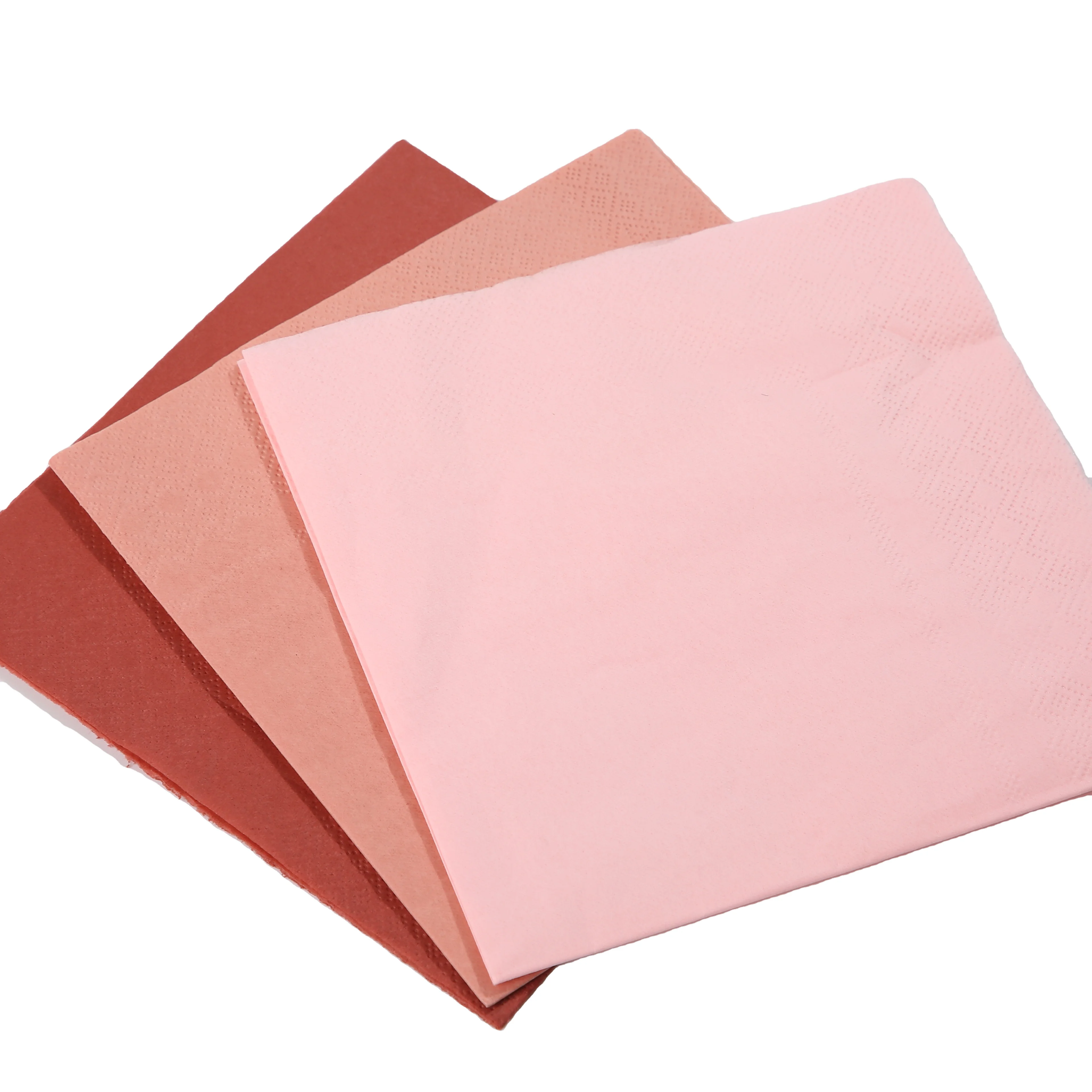 wedding cocktail disposable decoupage printed custom Solid color Dyed paper napkins