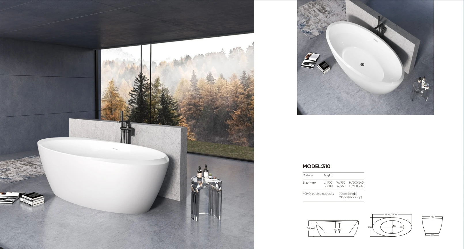 cUPC Freestanding Bathtubs Acrylic Soaking bathtub Stand Alone Bath Tub