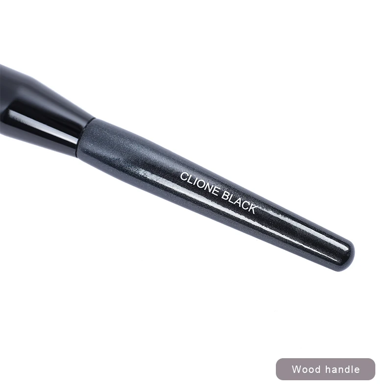 Excellent Quality Vegan & Cruelty-Free Bristles Single Black Powder Makeup Brush Custom Logo  Light Bulb Type Brush