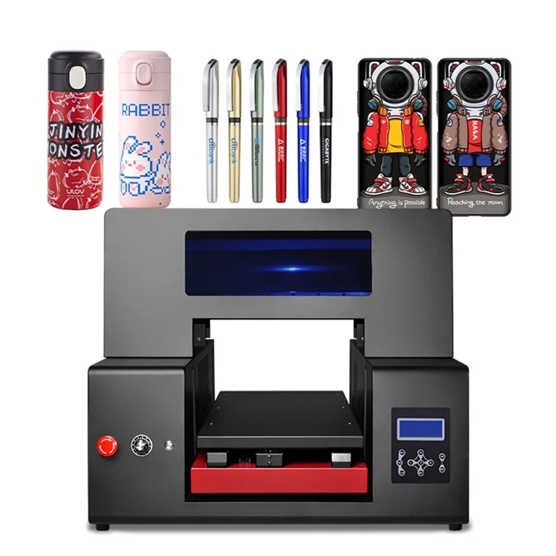 High efficiency uv inkjet printers a3 flatbed glass cup bottle printing machine digital print machine