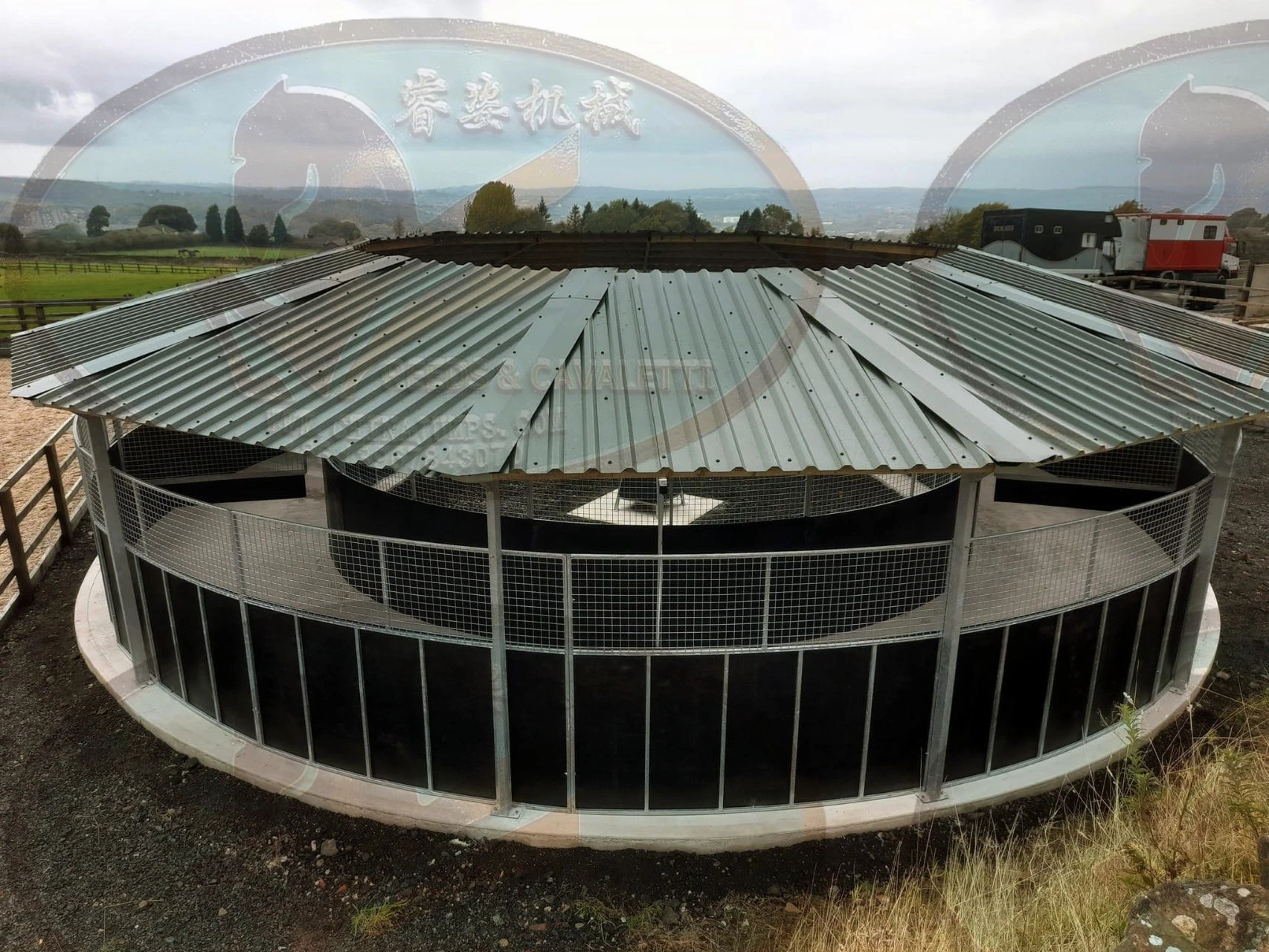 Horse walking machine NQT passed for outdoor equestrian sports products of stables horse walker