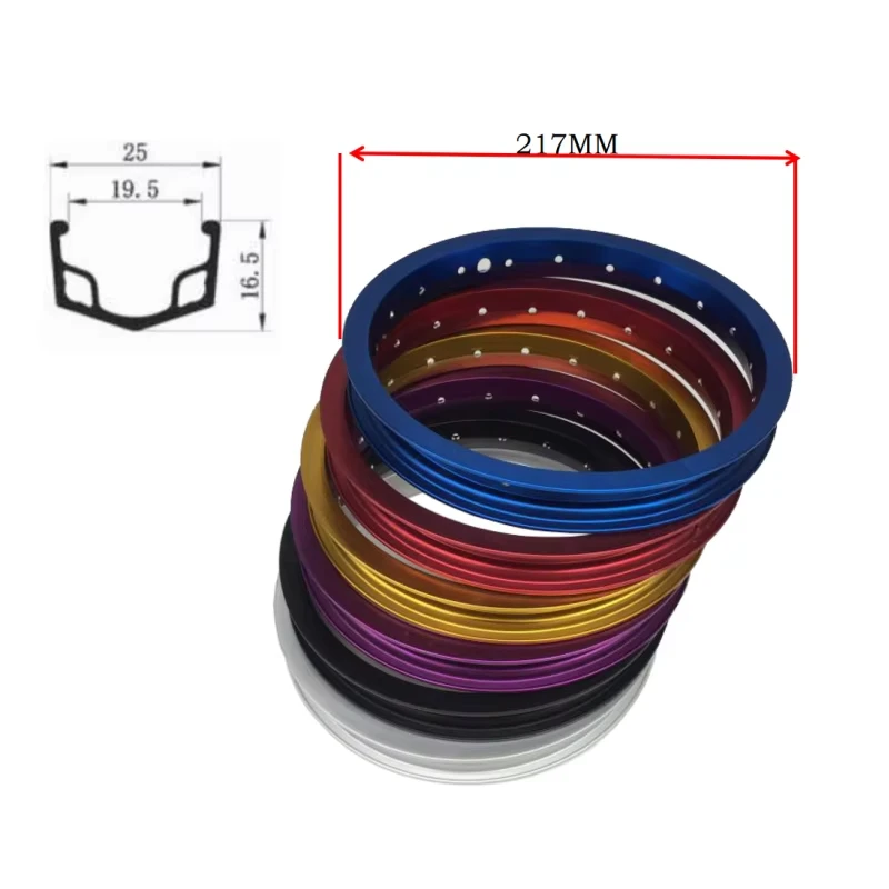 12 Inch Single Layer 203 Ultra Light Aluminum Alloy 20 Hole Front And Rear Wheel Rims Spoke Walkers Scooter Bicycle Wheel Rims