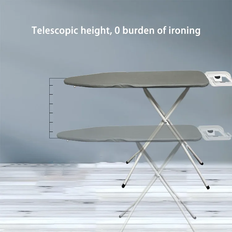 Adjustable Height Heavy Duty Ironing Board with Mesh Metal Base