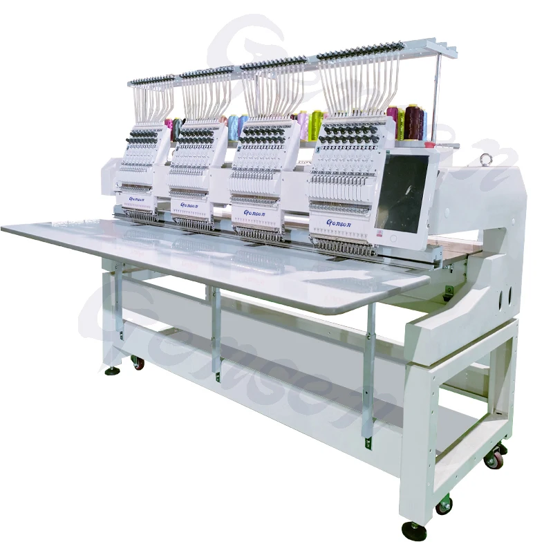 Wholesale Digital Embroidery Machine multifunctional Embroidery Machine flat Tshirt Cap Hat Embroidery Machine 4 heads