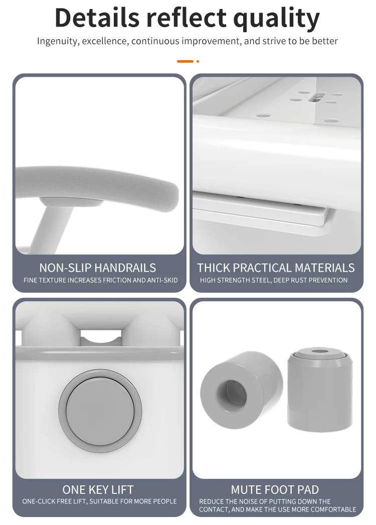 Sunten Modern Bathroom Toilet Handrail Adjustable Stainless Steel Grab Bars for Elderly for Bathroom and Bath Armrest