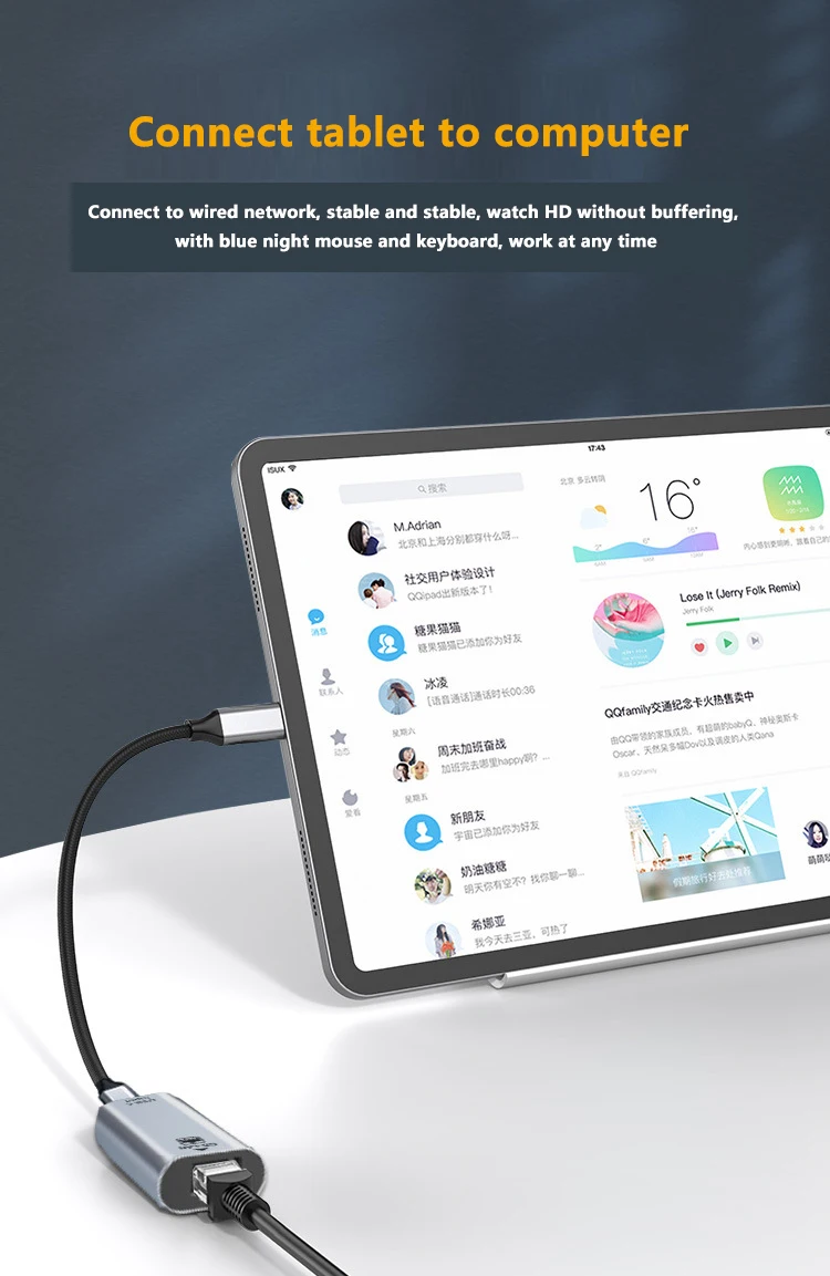 Адаптер USB type-c «Мама»-«Lan»
