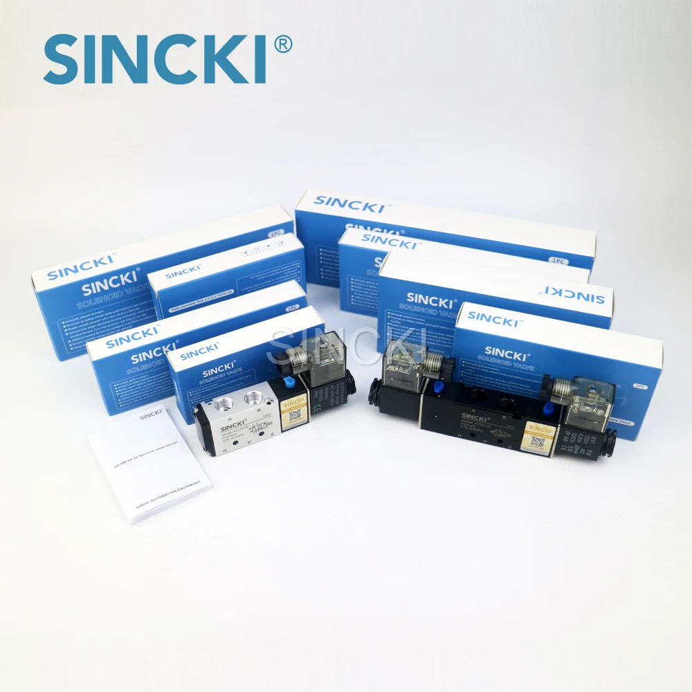 4V series 4V110-m5 5 port 2 way single coil 24V solenoid valve