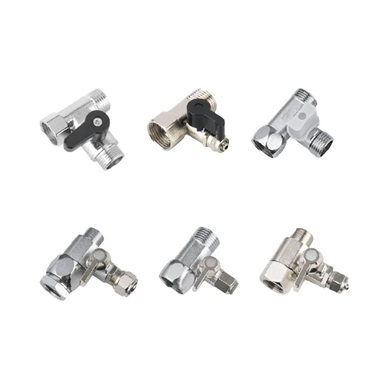 High Pressure Brass Zinc Alloy 3 Way T Tee Ball Valve Manual Water Supply Valve for Water Purifier System