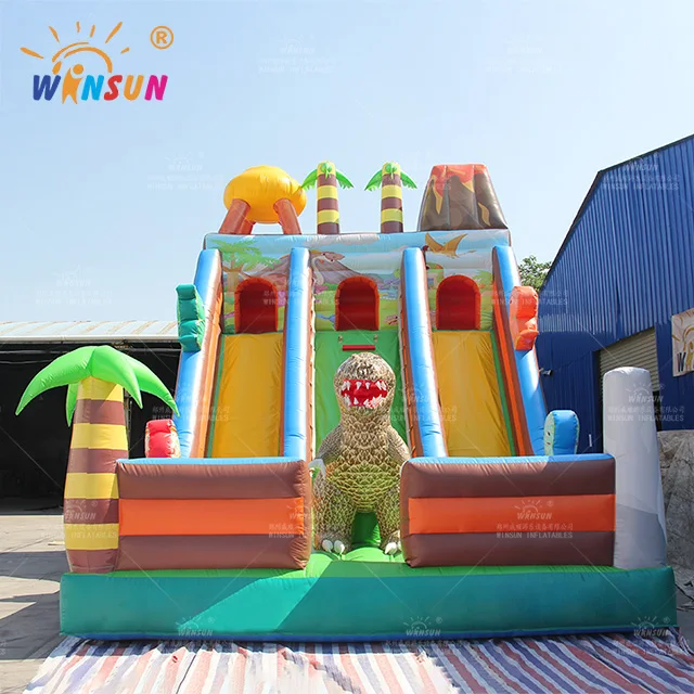 WINSUN New design bounce house summer fun toys kids inflatable castle dry  inflatable slide trampoline with slide