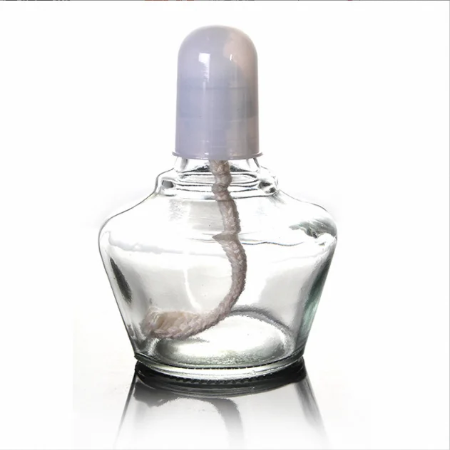Transparent Classic Empty Glass kerosene Oil Bottle Laboratory Alcohol Burner Lamps