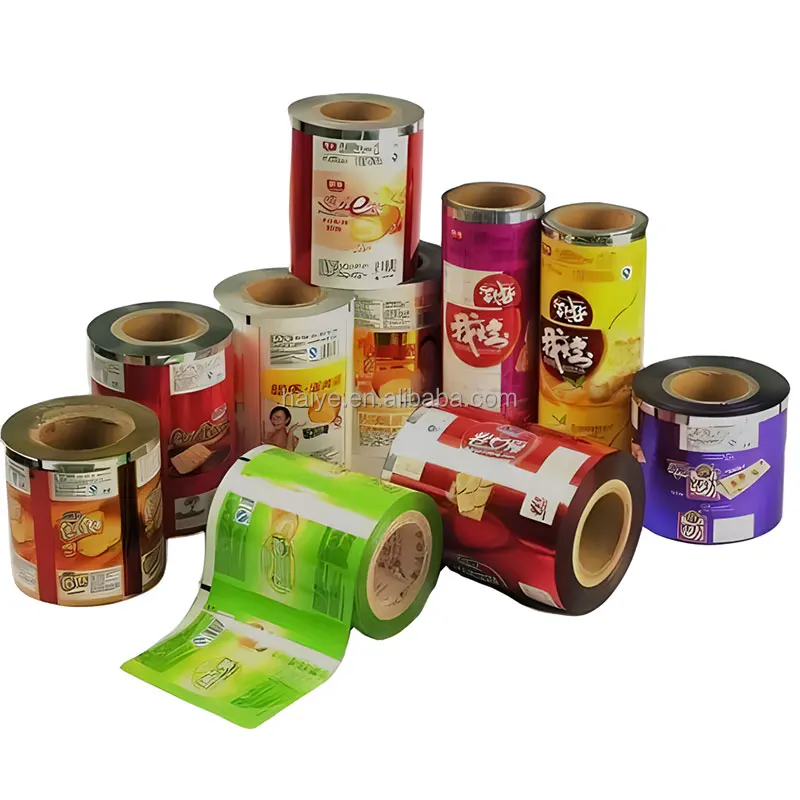 Customized Plastic Film Roll Seasoning Sauce Curry Paste Packaging Film Roll For Food Packaging Bopp PP PE PET Laminated Film