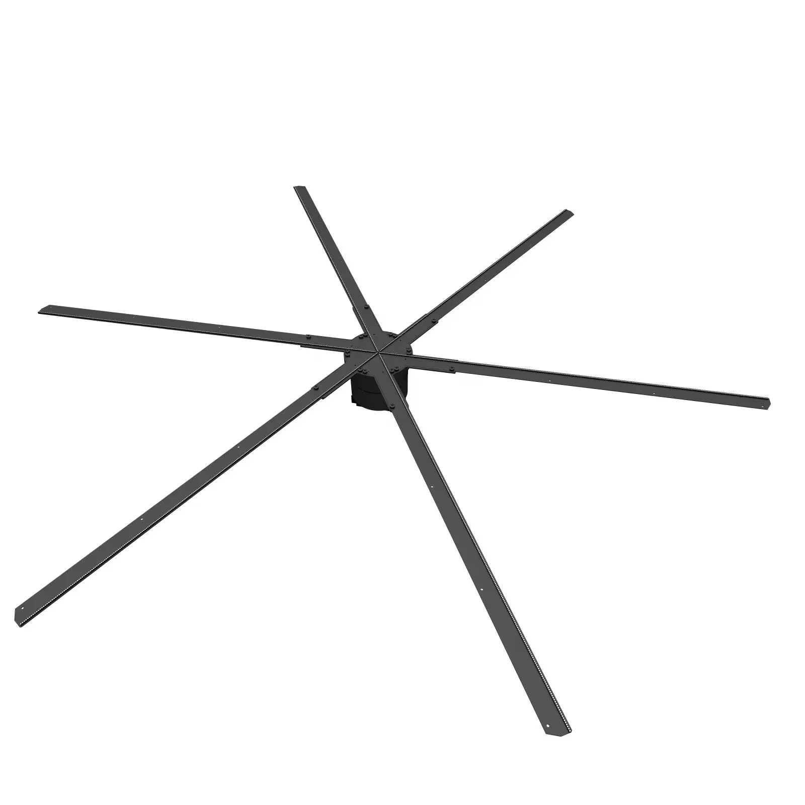 120cm WiFi 3D Visual Fan-shaped Holographic Projector 6 Blades Advertising Display Fan Projector LED Rotating Imaging