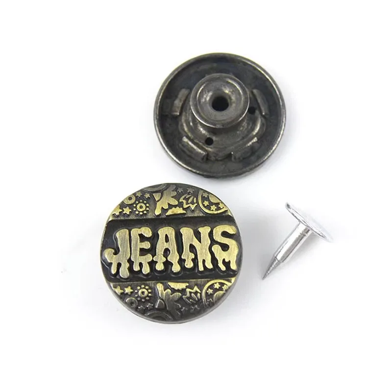 Wholesale Cheap Price Sewing Accessories Brass Custom logo Snap Metal Clothes Shirts Jean Buttons and Rivets