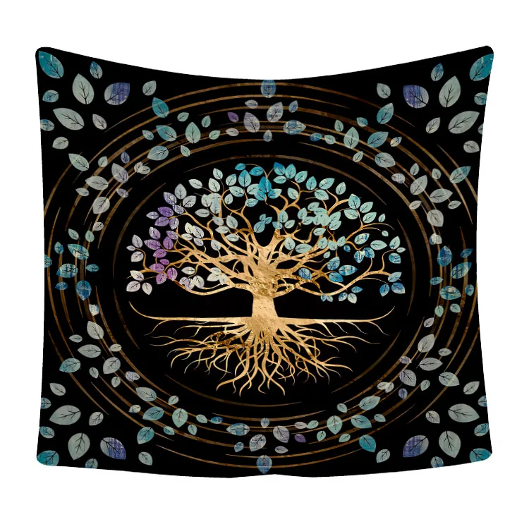 Wholesales Amazon Bestseller Tree of Life Tapestry Black and White Tapestry Black Aesthetic Tapestry Wall Hanging for Bedroom