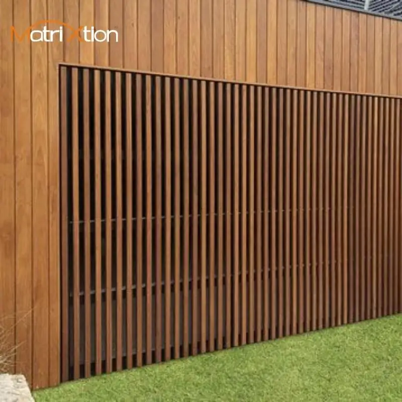 Aluminum Timber Look Batten Cladding House Facade outdoor exterior wall cladding