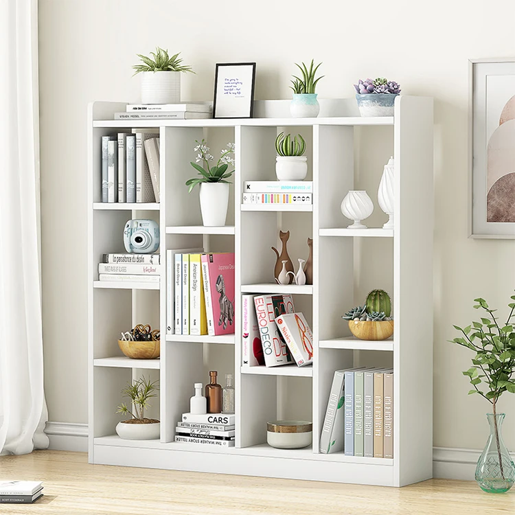 Hot Selling Good Quality Creativity Space Saving Simplicity Combination Wooden Bookshelf Bookcase For Bay Window