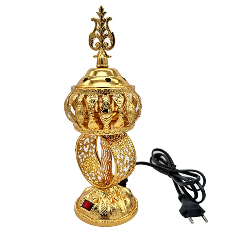 Islamic gift set Festival Party Wedding Electric Incense Burner Metal Aromatherapy Burning Plug Arabic Electric Bukhoor Burner