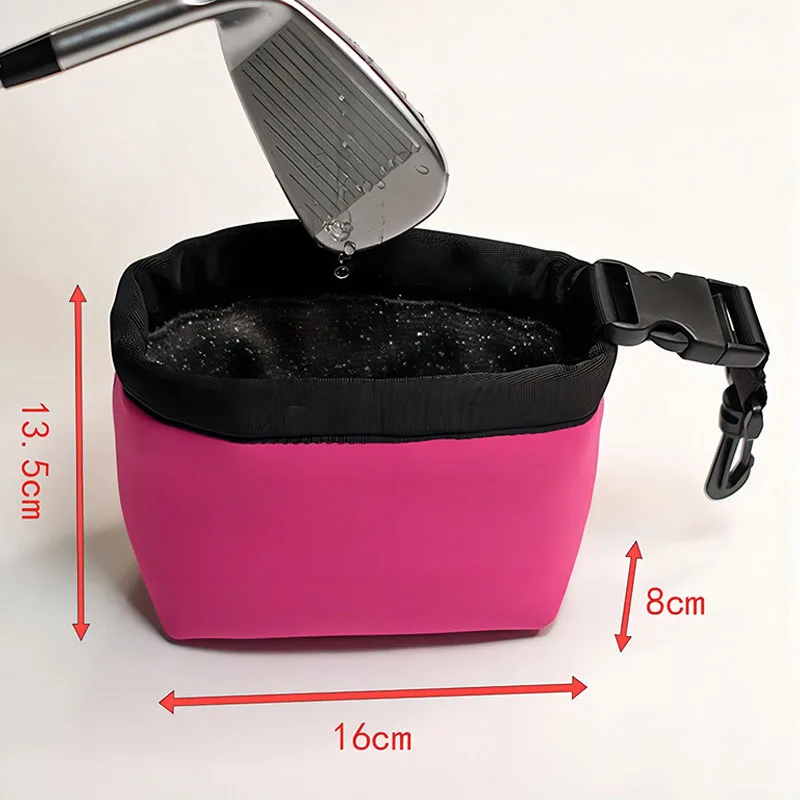 Golf Ball Cleaning Bag Portable  Detachable Cleaning Bag Diving Cloth Easy to Clean Golf Ball Cover