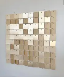 Sparking Wind Artificial Panel Wedding Event Festival Decoration Stunning Gold Glitter Flower Sequin Wall