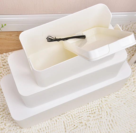 High face value plastic  cable management box with three sizes for hoom and office