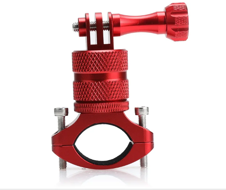 Aluminum Handlebar Mount Stand  Sport Action Camera Holder Bike Bicycle Stand Camera Mount red color