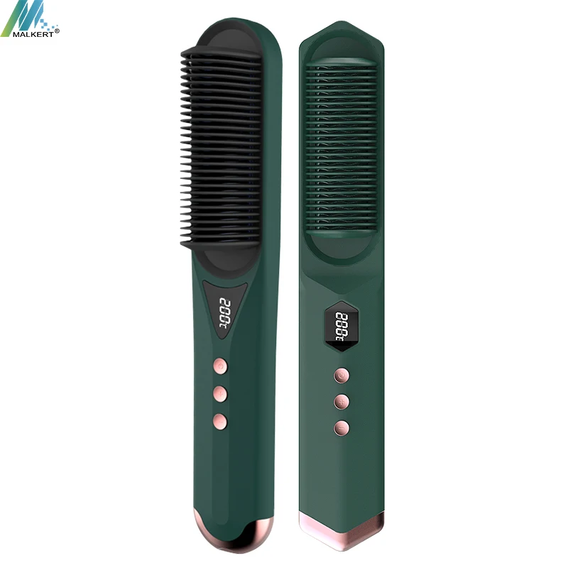 
MALKERT Hair Comb Straightener Electric Flat Iron Hair Straightener Closed Cuticles Wave Hair Curler ZFS-004 