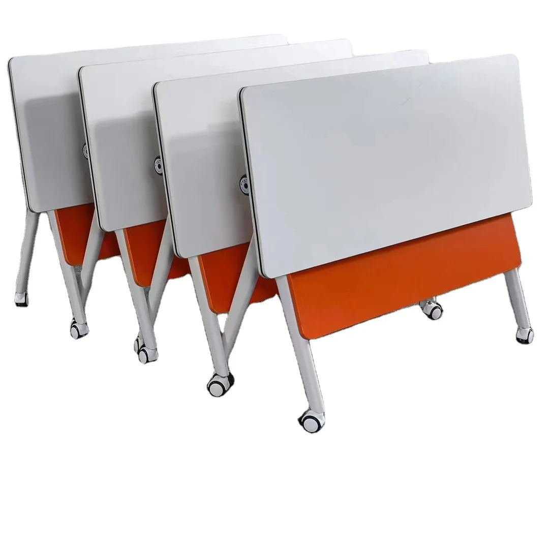 Office Foldable Conference Table Furniture Manufacturers Meeting Training Table Folding Table Desk With Wheels