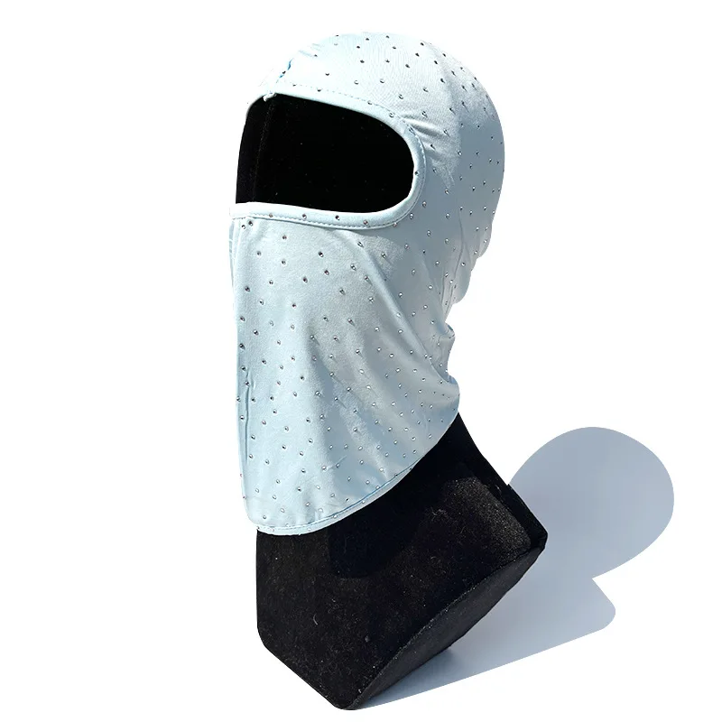 custom print balaclava balaclava ski tech windproof with rhinestone skull one hole full face motorcycle balaclava