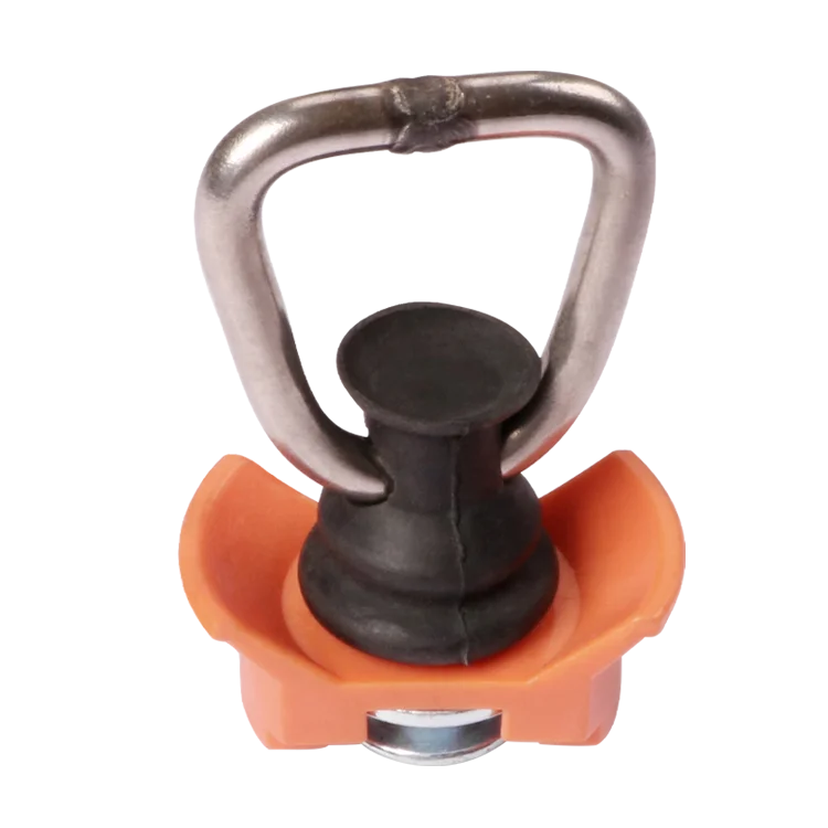 L-Track Fittings Plastic Color Single Stud Fittings with D Ring Airline Cargo Fixing Hooks