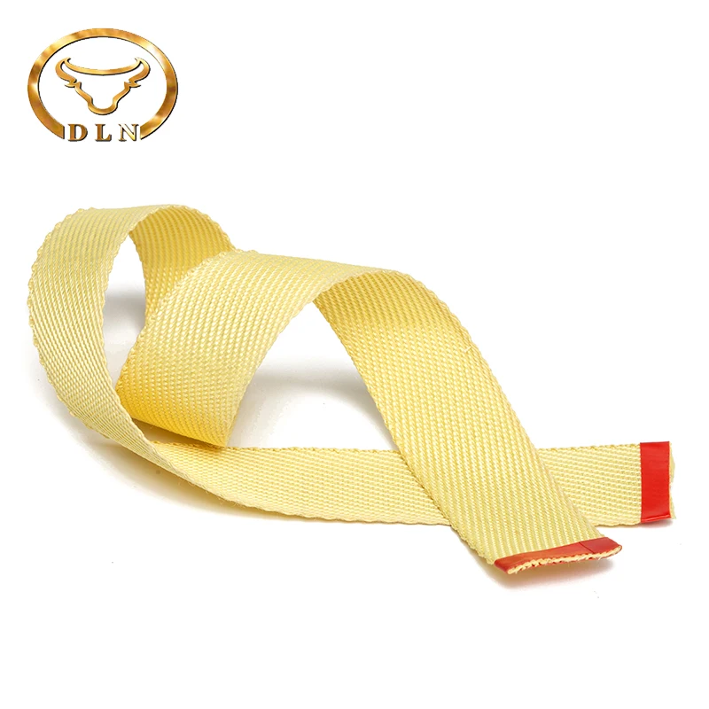 High temperature resistant aramid tape used for safety rope and handling, flame retardant
