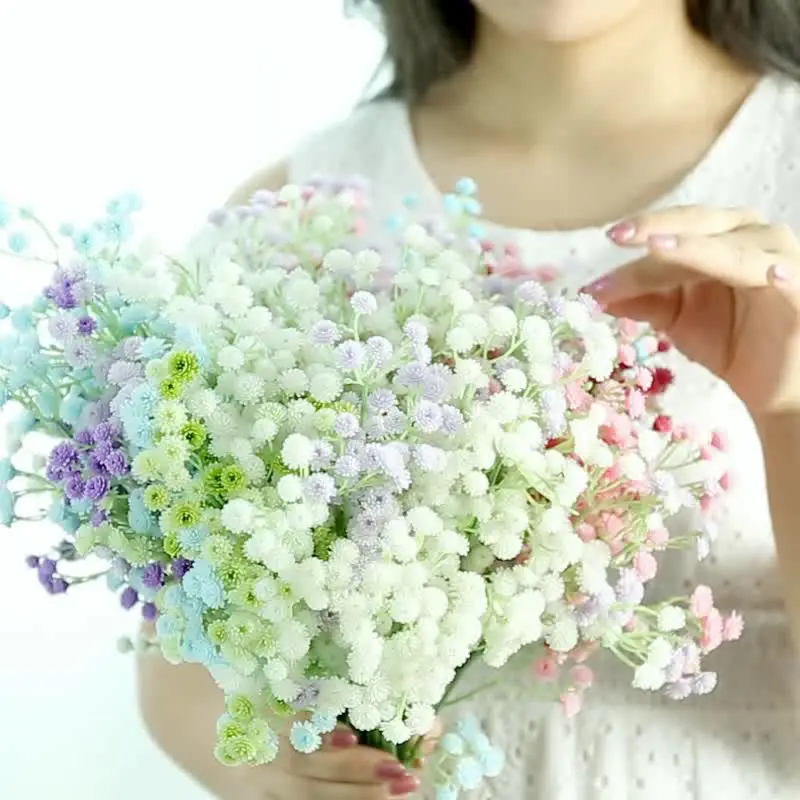 Декоративный сушеный свадебный ручной Букет Kiaye, цветной цветок для младенцев