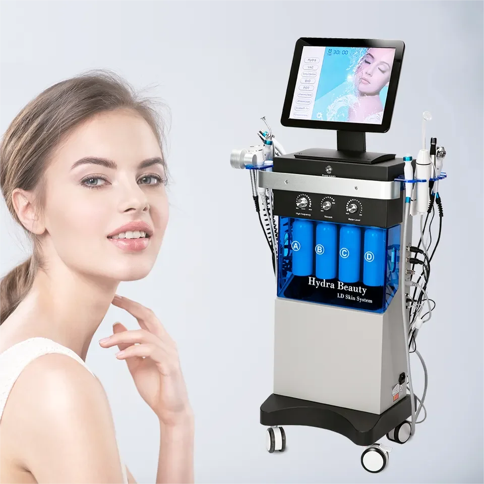 Latest Factory Price Oxygen 14 In 1 Peeling Hydro Facial Water Jet Machine Facial Hydrating Moistening Face Cleaning Machine